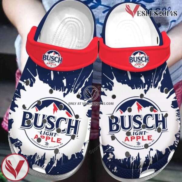 Busch Light Apple Navy Red Clogs Shoes, Unique Gift From  Vesles2014S