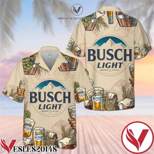 Busch Light Beige Hawaiian Shirt And Short, Unique Gifts For Friends - Vesles2014S 1