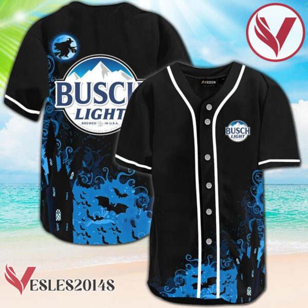 Busch Light Black Halloween Witch Baseball Jersey, Perfect Gifts For Fans - Vesles2014S