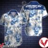 Busch Light Blue Tropical Pattern White Hawaiian Shirt, Unique Gifts For Friends - Vesles2014S 1