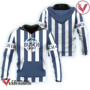 Busch Light Blue Vintage Striped Hoodie & Zip Hoodie - Vesles2014S 1