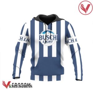 Busch Light Blue Vintage Striped Hoodie & Zip Hoodie - Vesles2014S 2