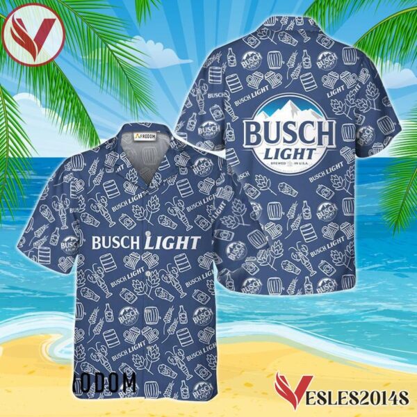 Busch Light Doodle Art Hawaiian Shirt, Best Summer Gifts For Fans - Vesles2014S