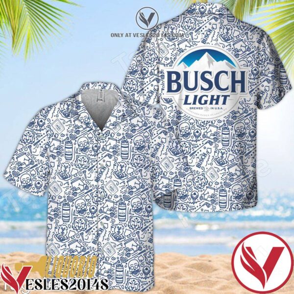 Busch Light Doodle Art Hawaiian Shirt, Unique Gifts For Friends - Vesles2014S 1
