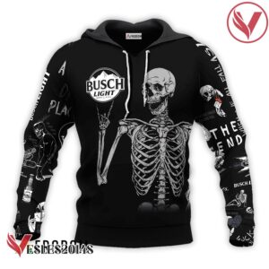 Busch Light Rock And Roll Skeleton Skull Hoodie & Zip Hoodie - Vesles2014S 1