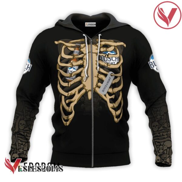Busch Light Skeleton Ribcage Hoodie & Zip Hoodie - Vesles2014S 2