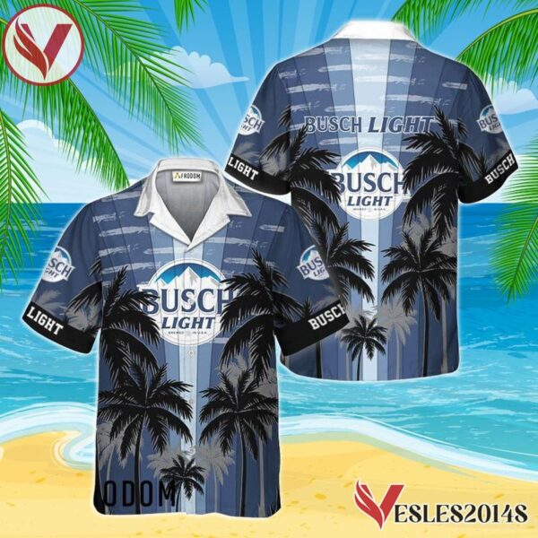 Busch Light Tropical Coconut Palms Hawaiian Shirt, Best Summer Gifts For Fans - Vesles2014S