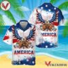 Busch Light US Flag Eagle Hawaiian Shirt, Best Summer Gifts For Fans - Vesles2014S