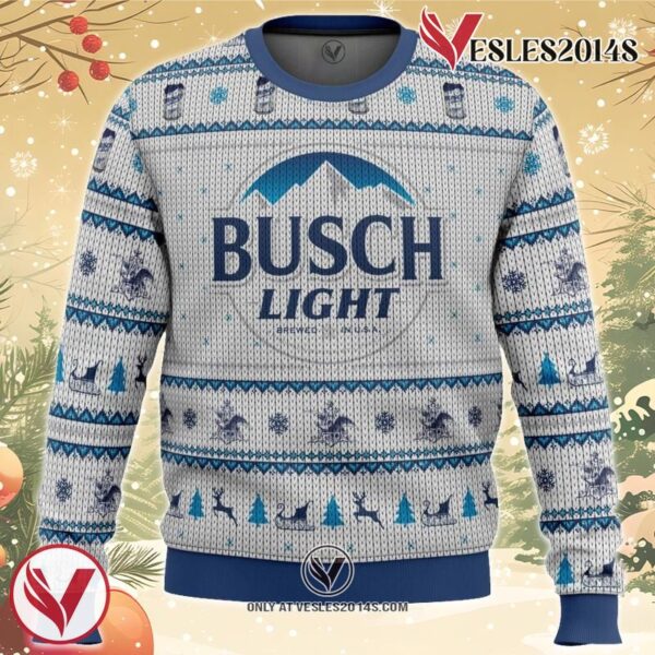 Busch Light Ugly Christmas Sweater, Unique Christmas Gift For Fans - Vesles2014S