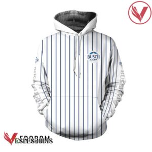 Busch Light White Vertical Striped Hoodie & Zip Hoodie - Vesles2014S 1