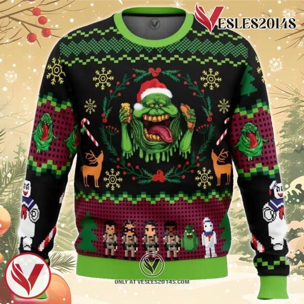 Bustin Christmas Ghostbusters Ugly Christmas Sweater, Unique Christmas Gift For Fans - Vesles2014S