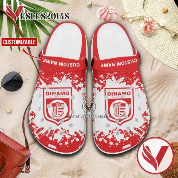C.S. Dinamo Bucuresti Handball Club Crocs Clogs, Unique Footwear For Fans 1
