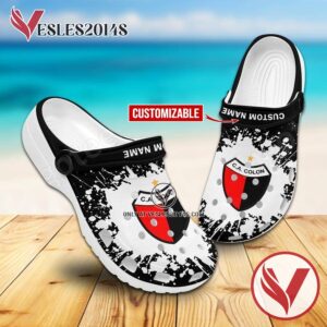 CA Colón Logo Custom Crocs Clogs, Unique Footwear For Fans