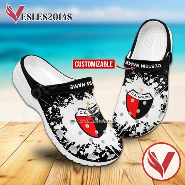 CA Colón Logo Custom Crocs Clogs, Unique Footwear For Fans