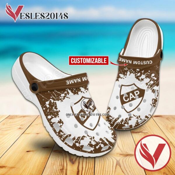 CA Platense Logo Custom Crocs Clogs, Unique Footwear For Fans