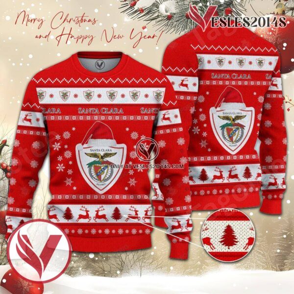 CD Santa Clara Sport Ugly Christmas Sweater, Unique Gifts For Fans - Vesles2014aS 1