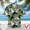 Cactus With Skull For men And Women Graphic Print Short Sleeve Hawaiian Casual Shirt Vesles2014S