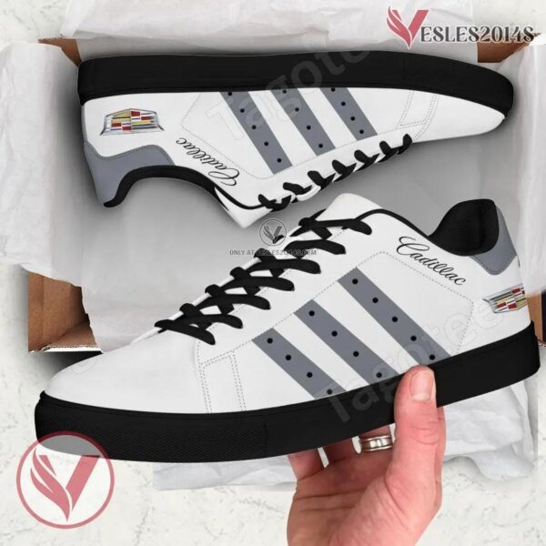 Cadillac Logo Print Stan Smith Shoes, Unique Sneaker For Fans - Vesles2014s 1