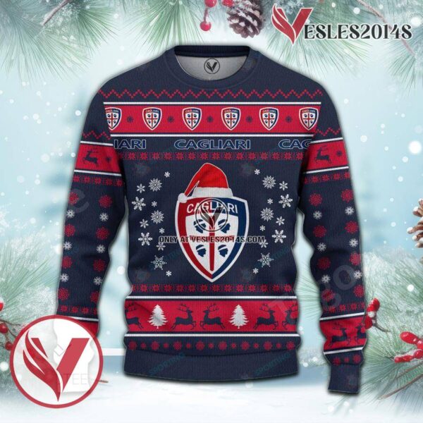 Cagliari Calcio Sport Ugly Christmas Sweater, Unique Gifts For Fans - Vesles2014aS 2