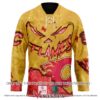 Calgary Flames Blood Personalized Hockey Jersey Shirt, Trending Gifts For Fans - Vesles2014s
