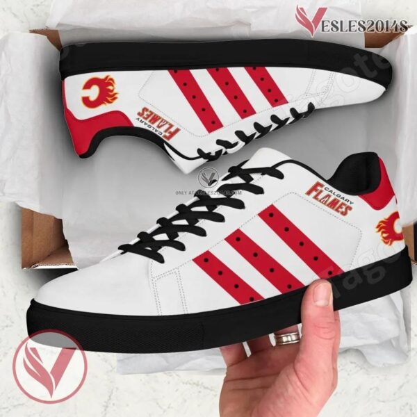 Calgary Flames Hockey Stan Smith Shoes, Unique Sneaker For Fans - Vesles2014s 1