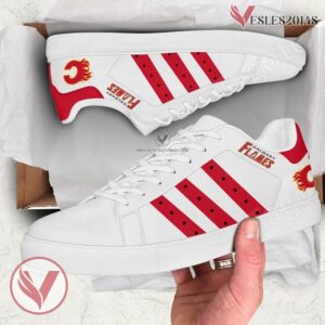 Calgary Flames Hockey Stan Smith Shoes, Unique Sneaker For Fans - Vesles2014s