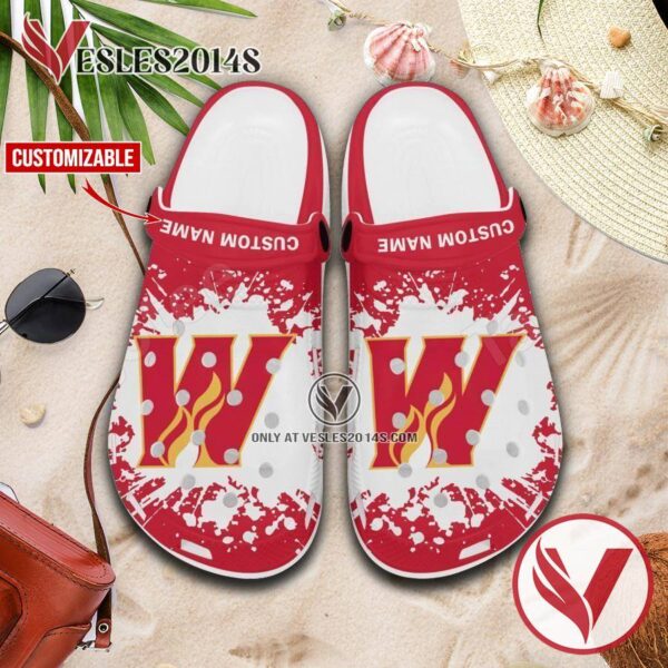 Calgary Wranglers Logo Crocs Clogs, Unique Footwear For Fans 1