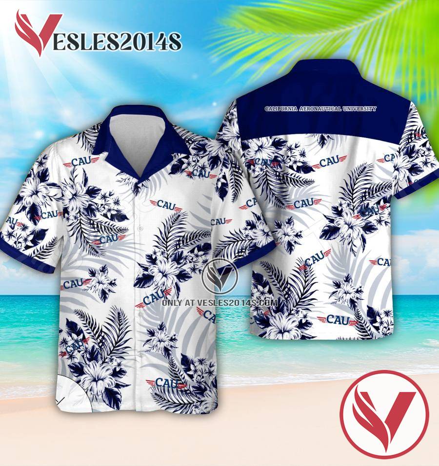 California Aeronautical University Logo Aloha Summer Shirt, Perfect Gifts Idea In Holiday - Vesles2014S 1