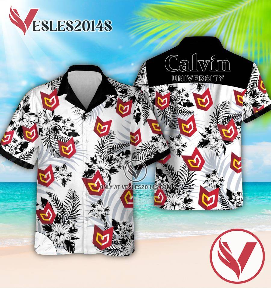 Calvin University Logo Hawaiian Suit, Perfect Gifts Idea In Holiday - Vesles2014S 1