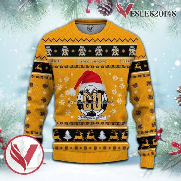 Cambridge United F.C Sport Ugly Christmas Sweater, Unique Gifts For Fans - Vesles2014aS 2