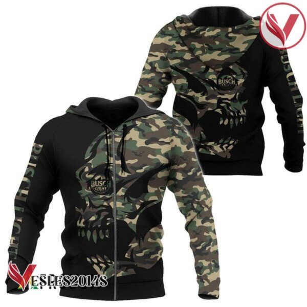 Camo Skull Busch Light Hoodie - Vesles2014S