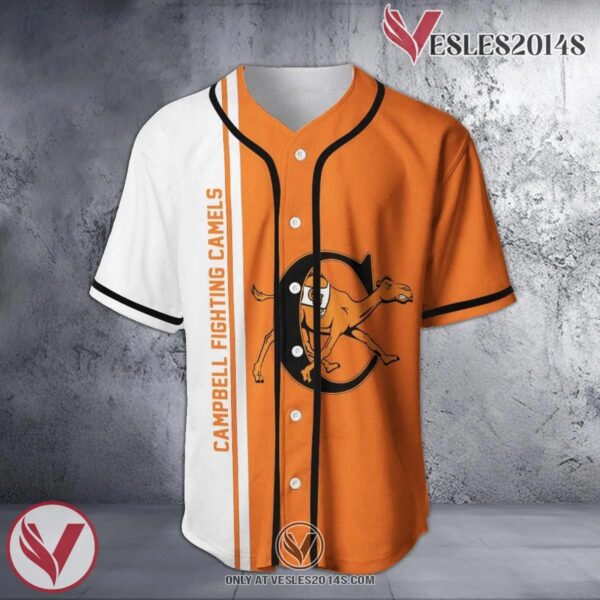 Campbell Fighting Camels Baseball Jersey Half Style NCAA, Unique Gifts For Fans - Vesles2014s