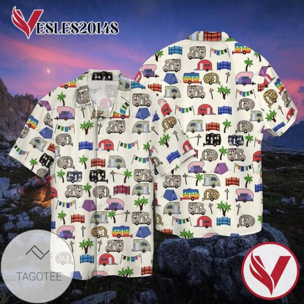 Camping Hawaiian Gift For Men And Women Graphic Print Short Sleeve Hawaiian Casual Shirt Vesles2014S 1
