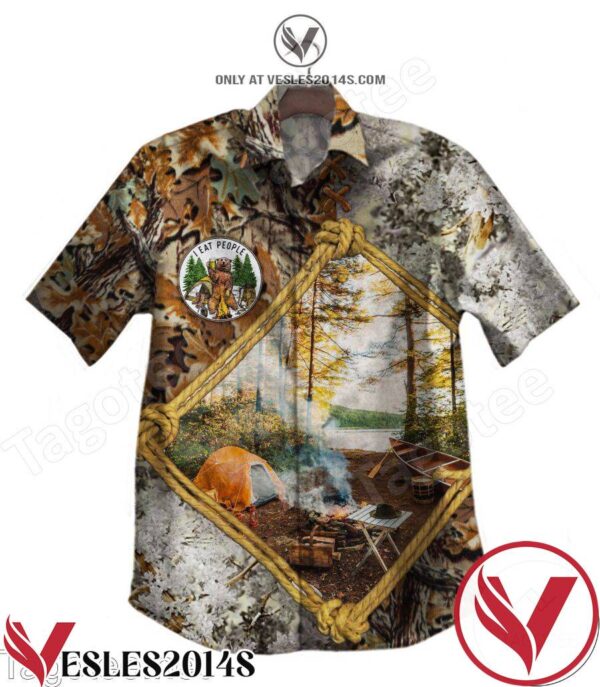 Camping In The Forest Bear I Eat People Hawaiian Shirt, Unique Gifts For Friends - Vesles2014S 1