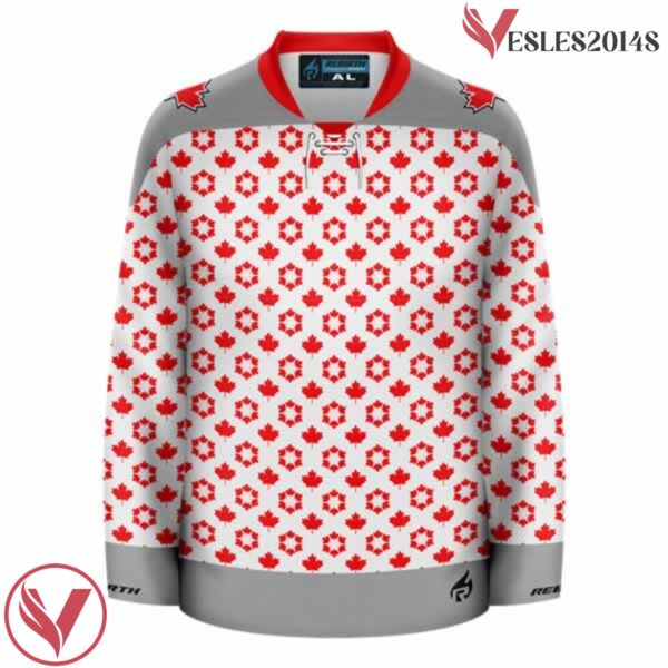 Canada Day Abstract Leafs Ugly Sweater Holiday Hockey Jersey - Vesles2014S 2