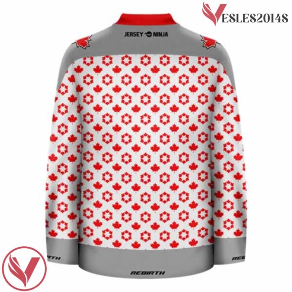 Canada Day Abstract Leafs Ugly Sweater Holiday Hockey Jersey - Vesles2014S 3