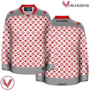 Canada Day Abstract Leafs Ugly Sweater Holiday Hockey Jersey - Vesles2014S