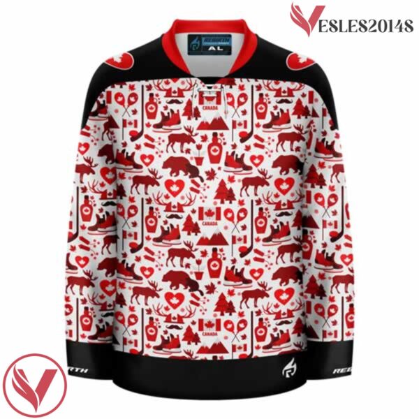 Canada Day Beaver Collage Ugly Sweater Holiday Hockey Jersey - Vesles2014S 2