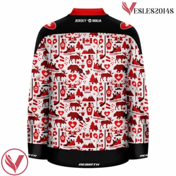 Canada Day Beaver Collage Ugly Sweater Holiday Hockey Jersey - Vesles2014S 3
