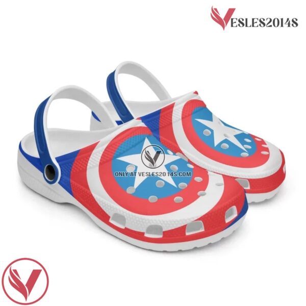 Captain America Avengers Movie Crocs Crocband Shoes Clogs Custom Name For Men Women and Kids - Vesles2014S 2