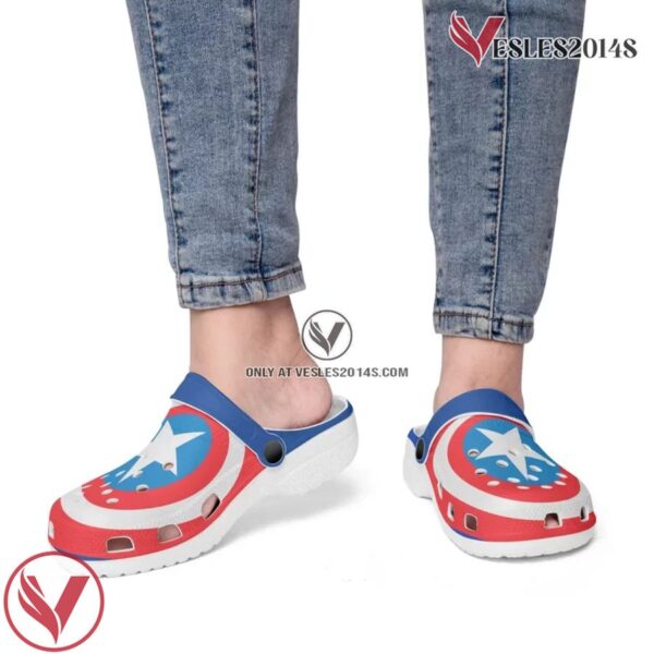 Captain America Avengers Movie Crocs Crocband Shoes Clogs Custom Name For Men Women and Kids - Vesles2014S 3