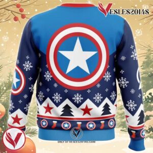Captain America Ugly Christmas Sweater, Unique Christmas Gift For Fans - Vesles2014S 3