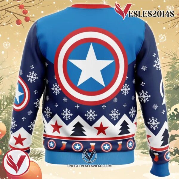 Captain America Ugly Christmas Sweater, Unique Christmas Gift For Fans - Vesles2014S 3