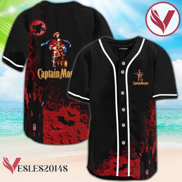 Captain Morgan Black Halloween Witch Baseball Jersey, Perfect Gifts For Fans - Vesles2014S