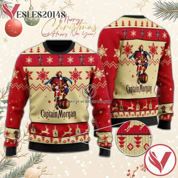 Captain Morgan Christmas Sweater, Unique Winter Outfits For Fans - Vesles2014S  1