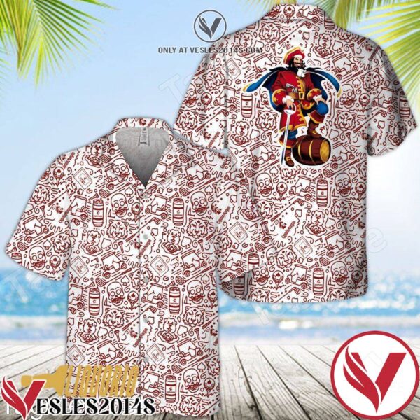 Captain Morgan Doodle Art Hawaiian Shirt, Unique Gifts For Friends - Vesles2014S 1