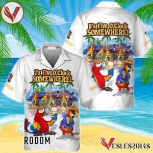 Captain Morgan Funny Parrot Hawaiian Shirt, Best Summer Gifts For Fans - Vesles2014S 1