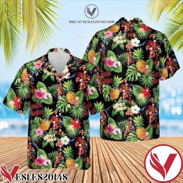 Captain Morgan Rum Pineapple Hawaiian Shirt And Short, Unique Gifts For Friends - Vesles2014S 1