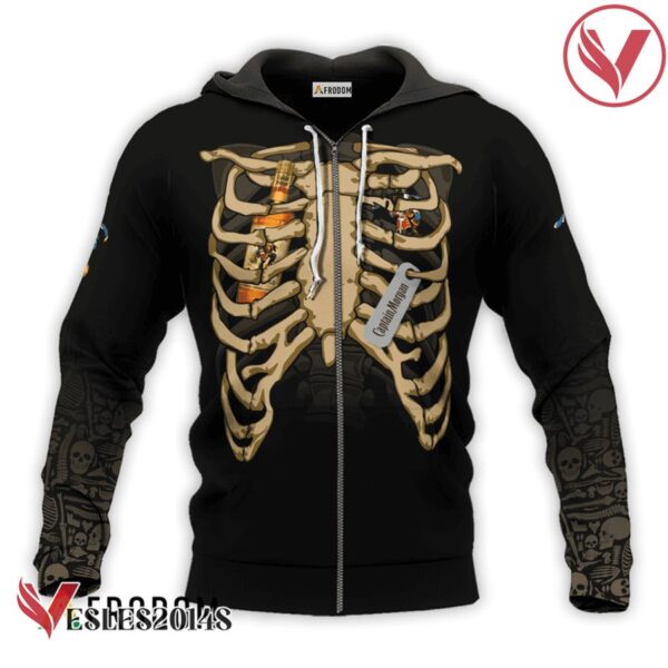 Captain Morgan Skeleton Ribcage Hoodie & Zip Hoodie - Vesles2014S 2