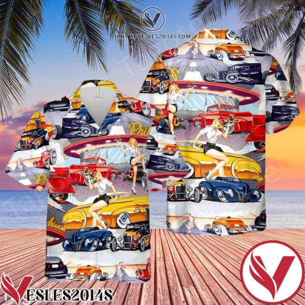 Car Hop Classic Car And Diner Hawaiian Shirt, Unique Gifts For Friends - Vesles2014S 1